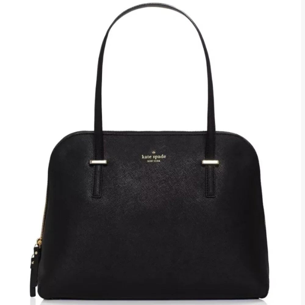 Kate Spade New York Cedar Street Maise Shoulder Bag in Black Saffiano Leather